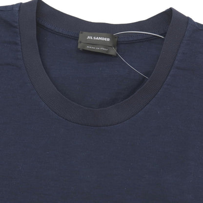 【中古】ジルサンダー JIL SANDER ポリエステルコットン クルーネック 半袖Ｔシャツ ネイビー【サイズM】【 状態ランクB 】【 メンズ 】