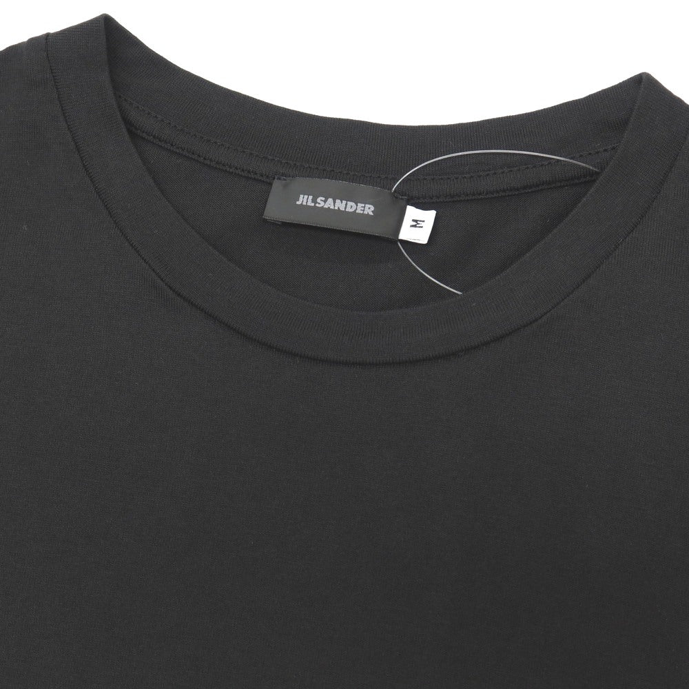 【中古】ジルサンダー JIL SANDER コットン クルーネック 半袖Ｔシャツ ブラック【サイズM】【 状態ランクB 】【 メンズ 】