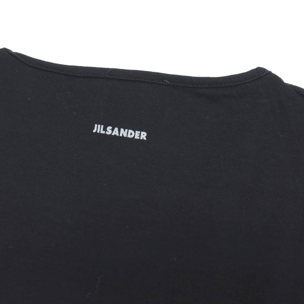 【中古】ジルサンダー JIL SANDER ストレッチ コットン クルーネック 半袖Ｔシャツ ブラック【サイズM】【 状態ランクB 】【 メンズ 】