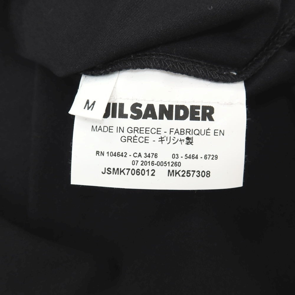 【中古】ジルサンダー JIL SANDER ストレッチ コットン系 クルーネック 半袖Ｔシャツ ブラック【サイズM】【 状態ランクB 】【 メンズ 】