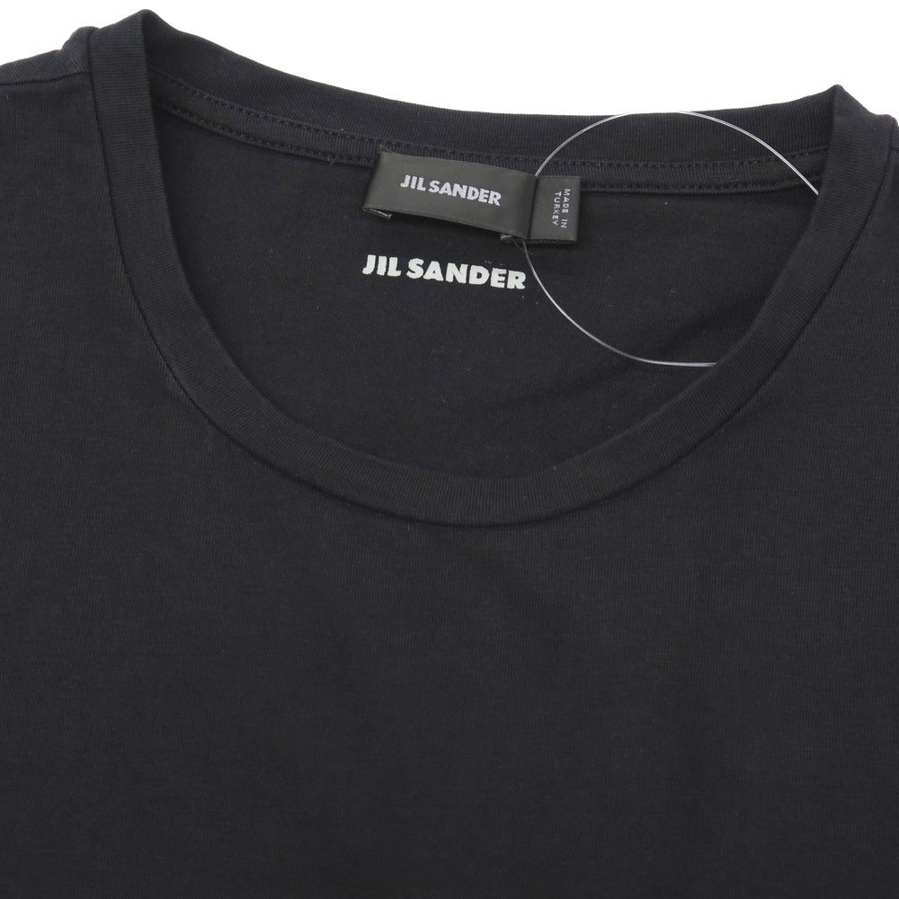 【中古】ジルサンダー JIL SANDER ストレッチ コットン クルーネック 半袖Ｔシャツ ブラック【サイズM】【 状態ランクB 】【 メンズ 】