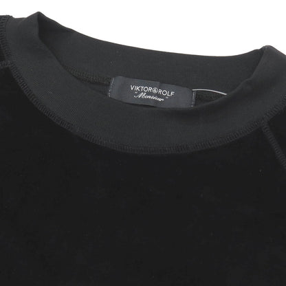 【中古】ヴィクターアンドロルフ ムッシュ VIKTOR &amp; ROLF MONSIEUR コットンナイロンポリウレタン ベロア スウェット ブラック【サイズ46】【 状態ランクB 】【 メンズ 】