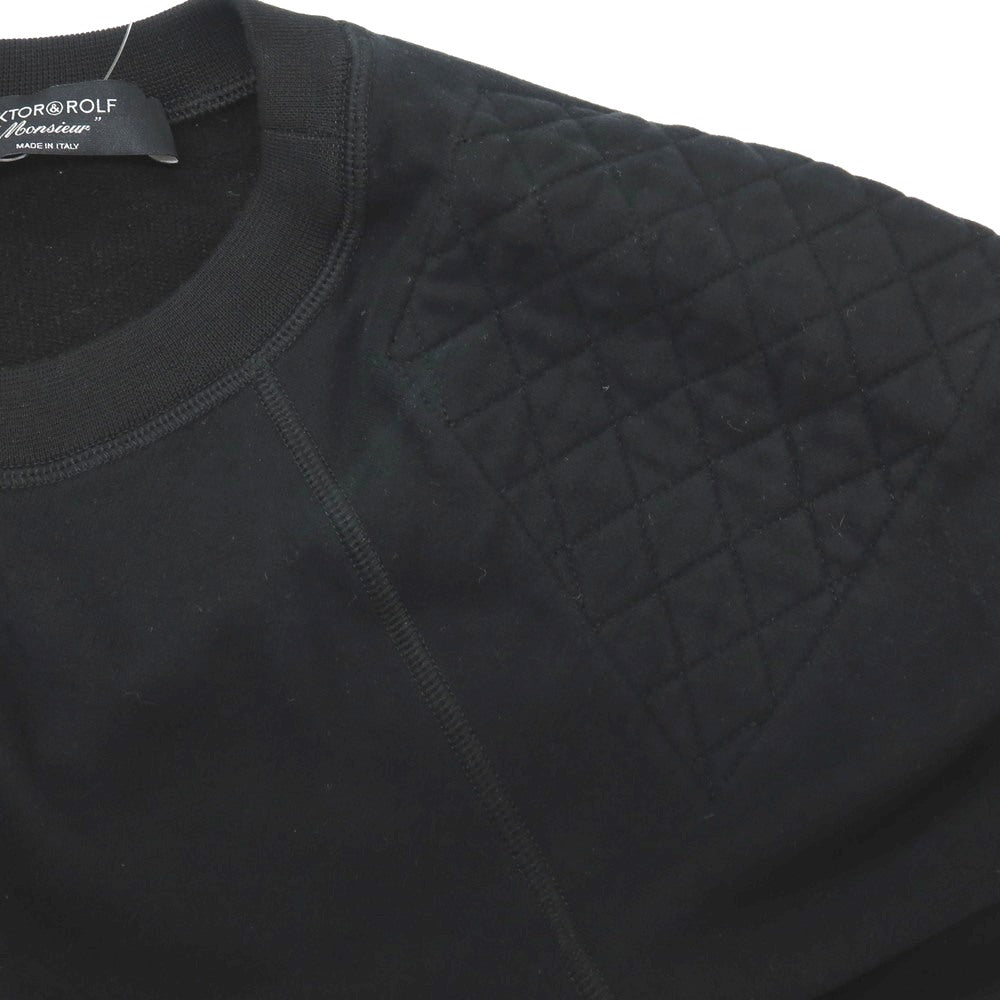 【中古】ヴィクターアンドロルフ ムッシュ VIKTOR &amp; ROLF MONSIEUR コットン クルーネック スウェット ブラック【サイズ46】【 状態ランクB 】【 メンズ 】