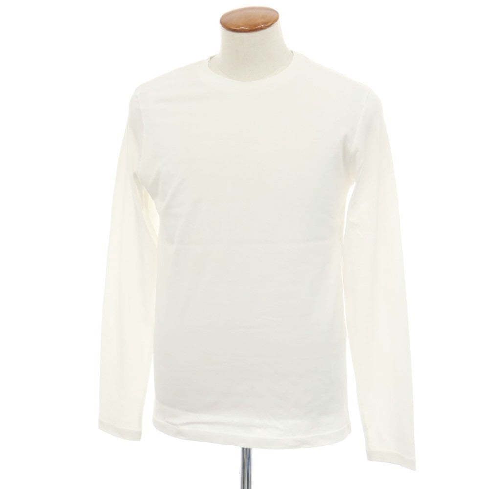 【中古】ジルサンダー JIL SANDER コットン クルーネック 長袖Ｔシャツ ホワイト【サイズM】【 状態ランクB 】【 メンズ 】