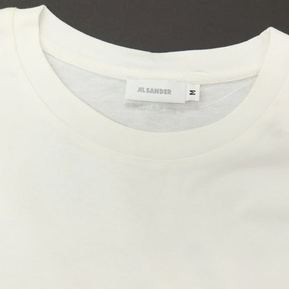 【中古】ジルサンダー JIL SANDER コットン クルーネック 長袖Ｔシャツ ホワイト【サイズM】【 状態ランクB 】【 メンズ 】