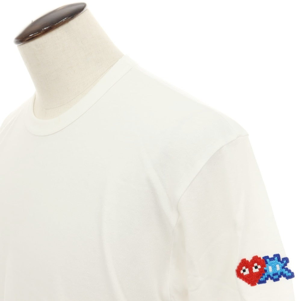 【中古】プレイコムデギャルソン PLAY COMME des GARCONS コットン クルーネック 長袖Ｔシャツ ホワイト【サイズXL】【 状態ランクB 】【 メンズ 】