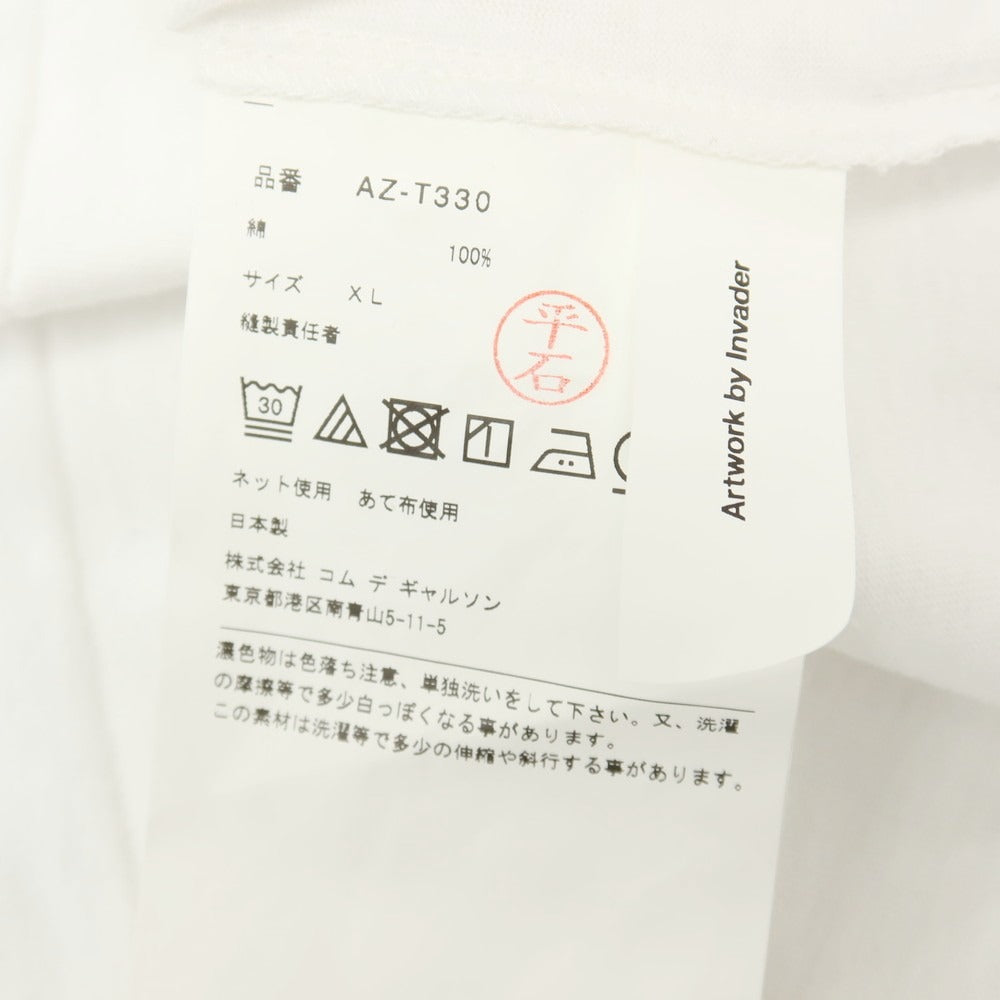 【中古】プレイコムデギャルソン PLAY COMME des GARCONS コットン クルーネック 長袖Ｔシャツ ホワイト【サイズXL】【 状態ランクB 】【 メンズ 】