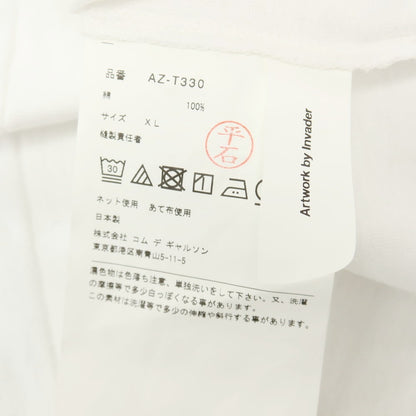 【中古】プレイコムデギャルソン PLAY COMME des GARCONS コットン クルーネック 長袖Ｔシャツ ホワイト【サイズXL】【 状態ランクB 】【 メンズ 】