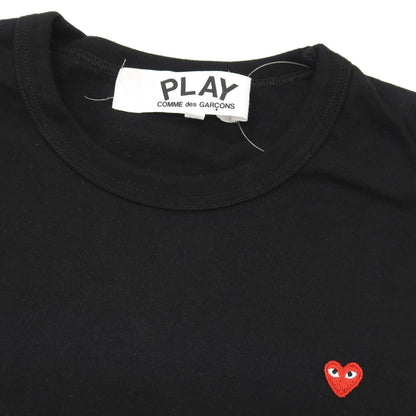 【中古】プレイコムデギャルソン PLAY COMME des GARCONS コットン クルーネック 長袖Ｔシャツ ブラック【サイズXL】【 状態ランクB 】【 メンズ 】
