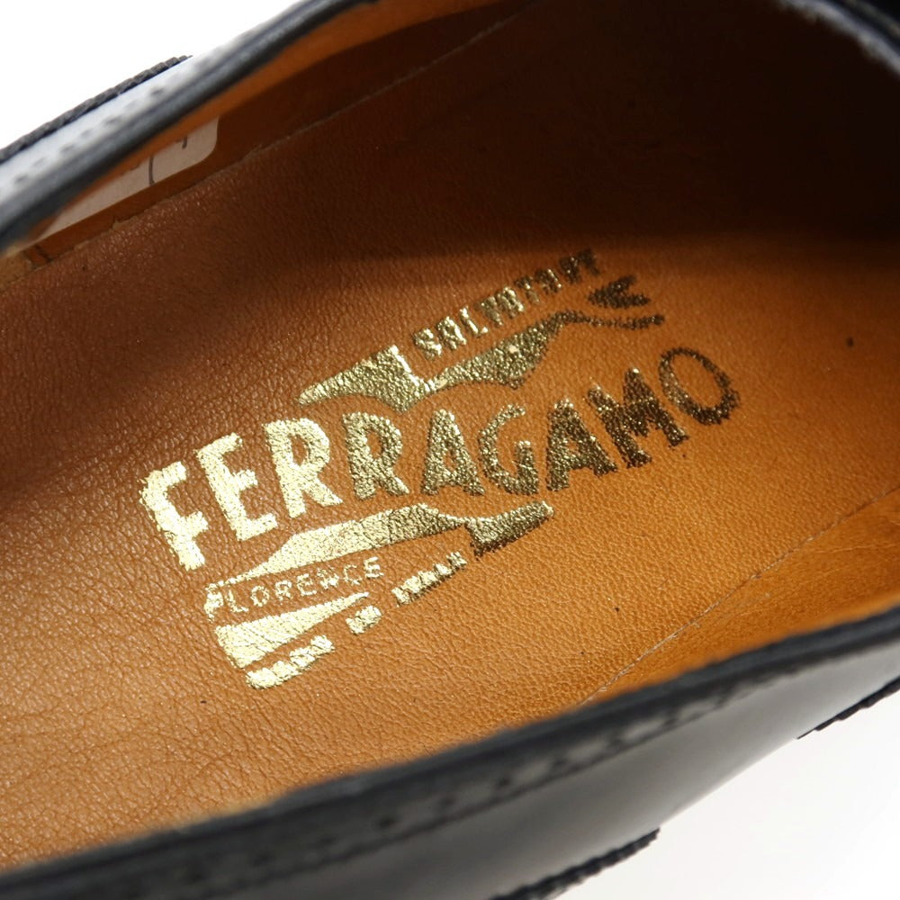 【中古】【未使用】サルヴァトーレフェラガモ Salvatore Ferragamo カーフ ドレスシューズ ブラック【サイズ8 Ｄ】【 状態ランクS 】【 メンズ 】
