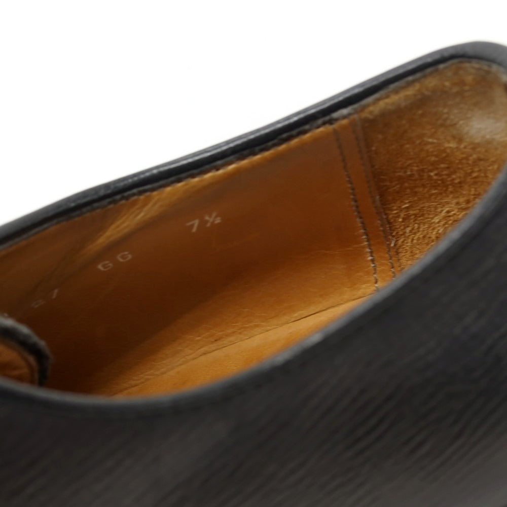 【中古】ジョルジオアルマーニ GIORGIO ARMANI 型押しレザー ドレスシューズ ブラック【サイズ7.5】【 状態ランクB 】【 メンズ 】