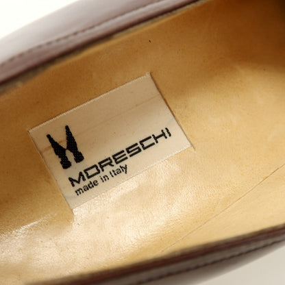 【中古】【未使用】モレスキー MORESCHI キッドスキン ドレスシューズ ブラウン【サイズ7.5】【 状態ランクS 】【 メンズ 】