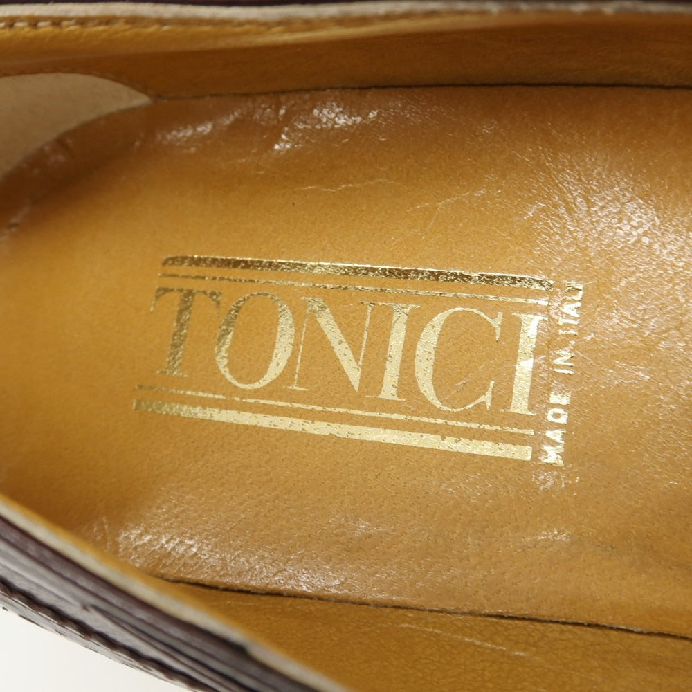 【中古】【未使用】トニーチ TONICI キッドスキン タッセルローファー ダークボルドー【サイズ7】【 状態ランクS 】【 メンズ 】