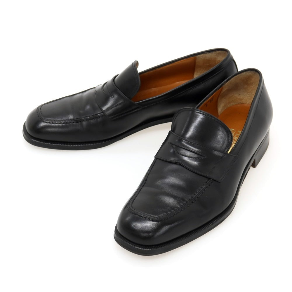 【中古】サルヴァトーレフェラガモ Salvatore Ferragamo カーフ コインローファー ブラック【サイズ8 EE】【 状態ランクB 】【 メンズ 】