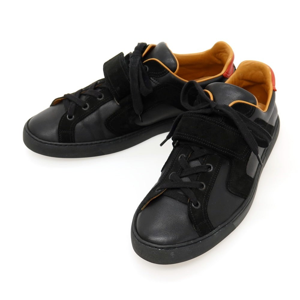 【中古】エルメス HERMES レザー スニーカー ブラック【サイズ41.5】【 状態ランクB 】【 メンズ 】