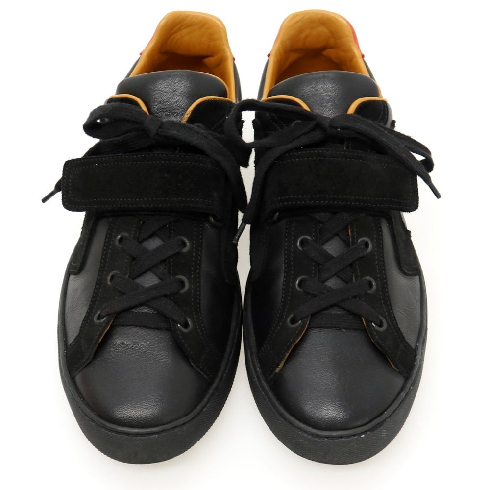 【中古】エルメス HERMES レザー スニーカー ブラック【サイズ41.5】【 状態ランクB 】【 メンズ 】