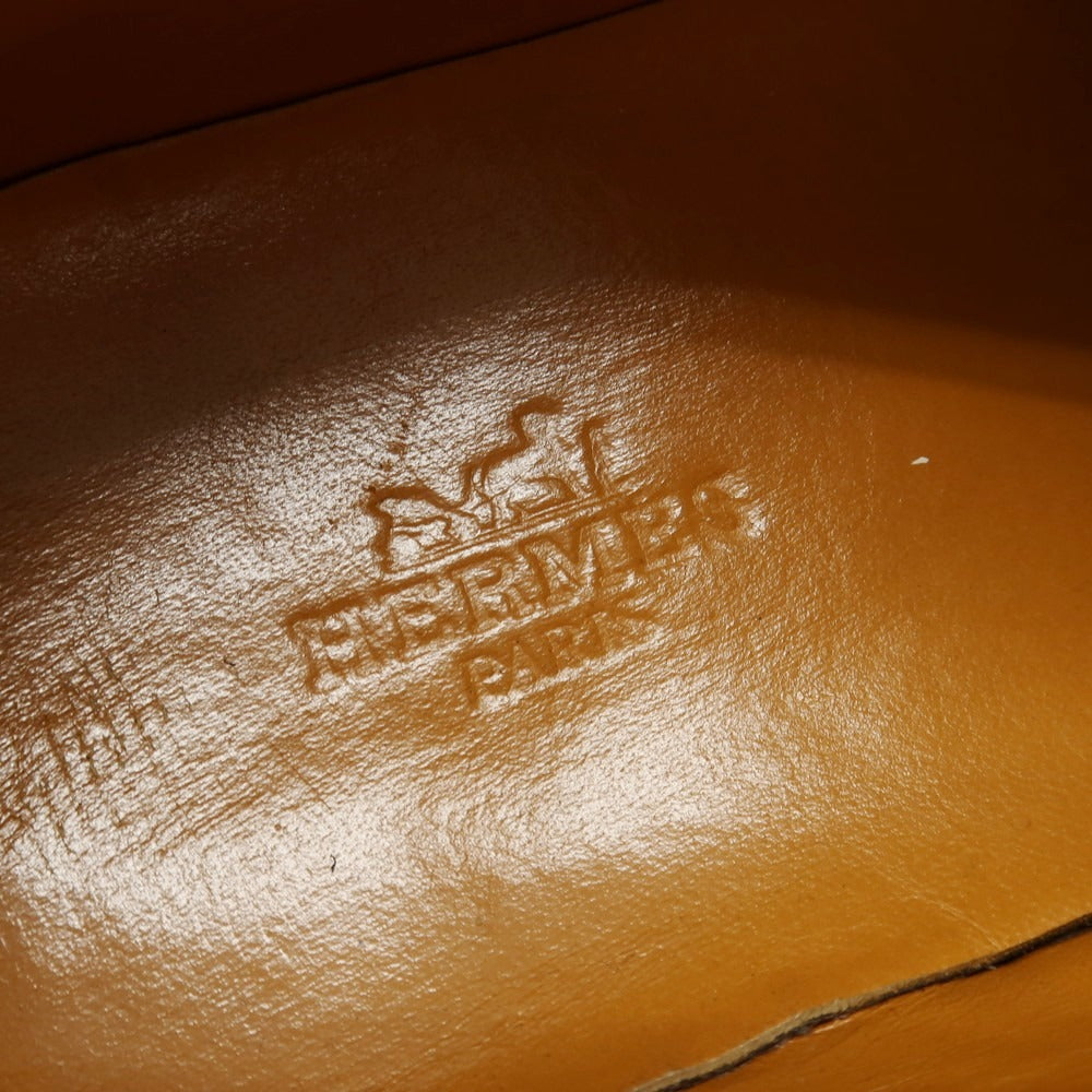 【中古】エルメス HERMES レザー スニーカー ブラック【サイズ41.5】【 状態ランクB 】【 メンズ 】