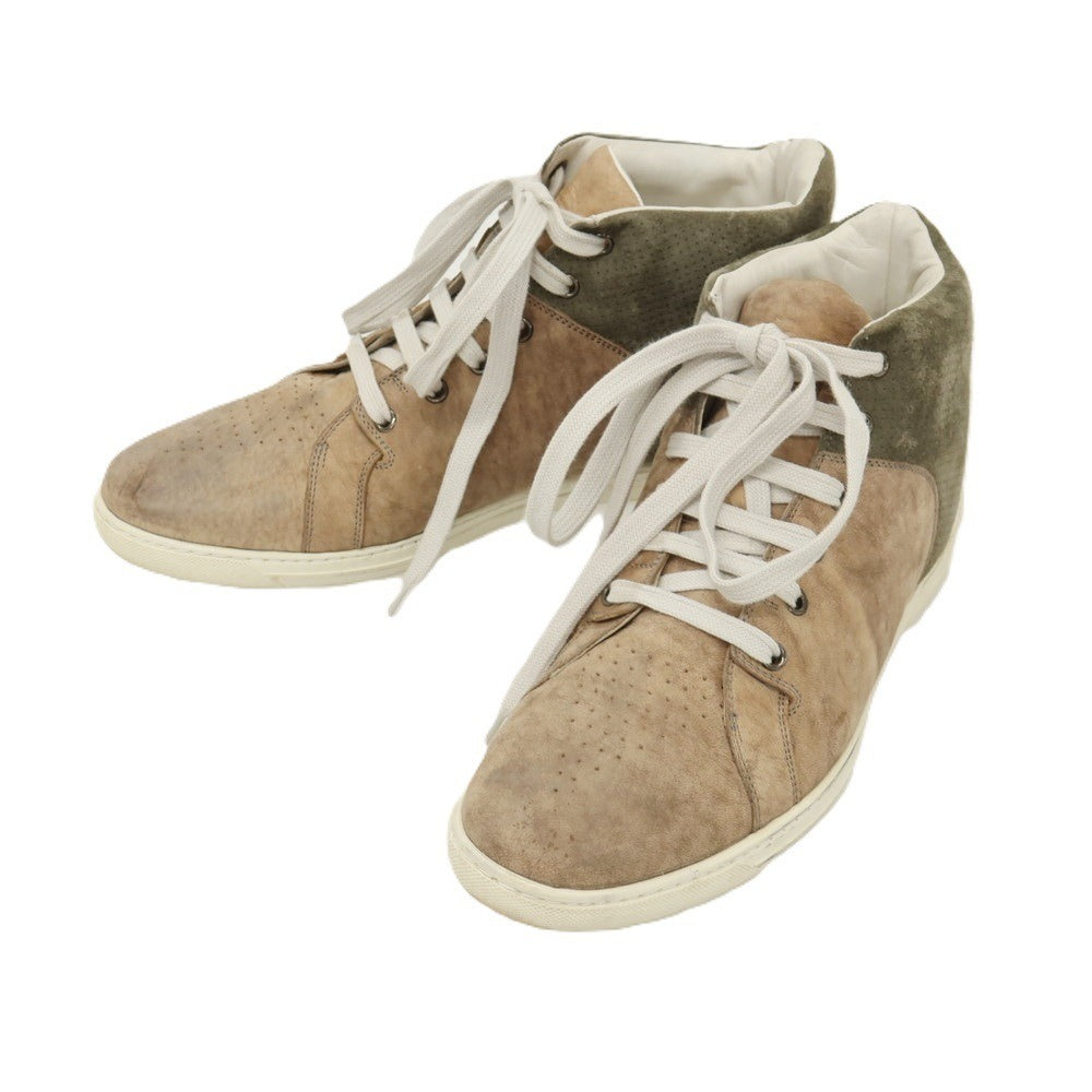 【中古】ジバンシィ GIVENCHY レザー スニーカー ベージュxカーキ【サイズ41】【 状態ランクB 】【 メンズ 】