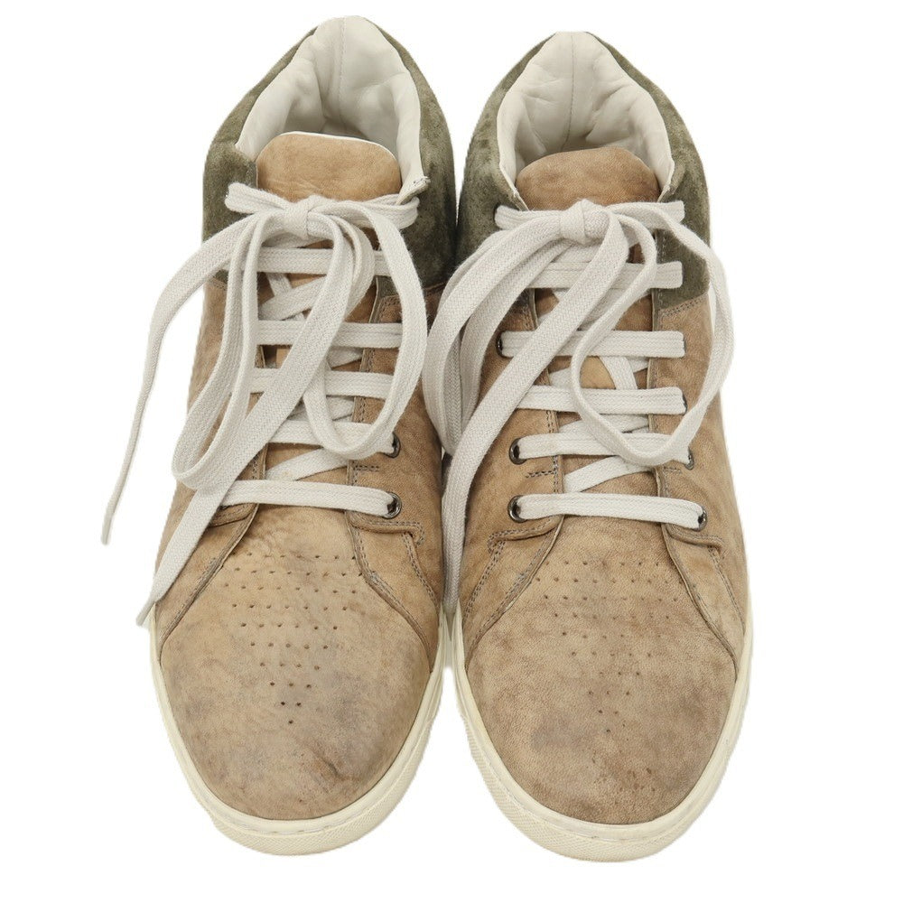 【中古】ジバンシィ GIVENCHY レザー スニーカー ベージュxカーキ【サイズ41】【 状態ランクB 】【 メンズ 】