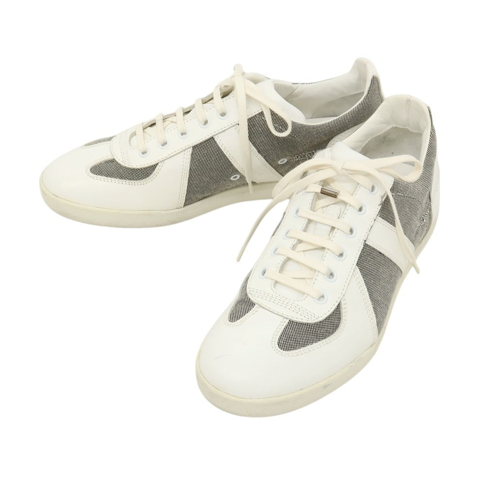 【中古】ディオールオム Dior Homme レザー スニーカー ホワイトxブラック【サイズ40】【 状態ランクC 】【 メンズ 】
