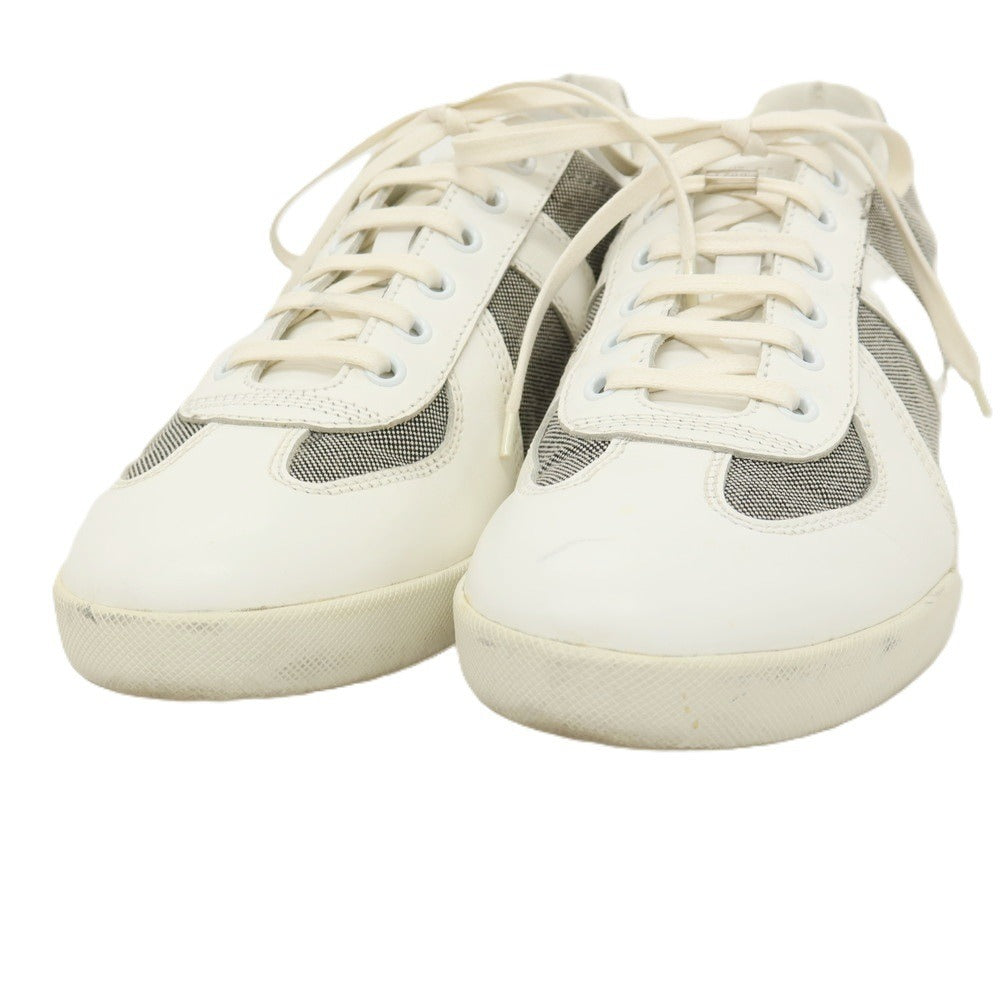 【中古】ディオールオム Dior Homme レザー スニーカー ホワイトxブラック【サイズ40】【 状態ランクC 】【 メンズ 】