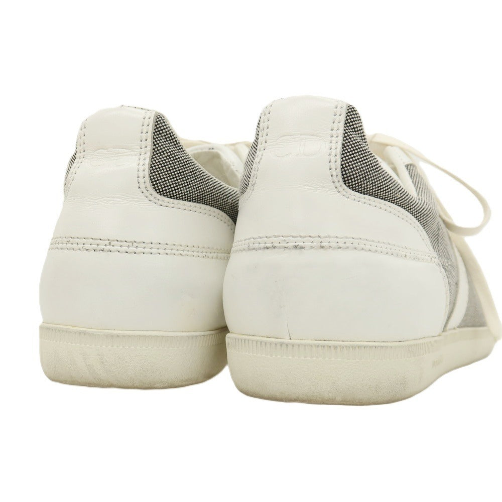 【中古】ディオールオム Dior Homme レザー スニーカー ホワイトxブラック【サイズ40】【 状態ランクC 】【 メンズ 】