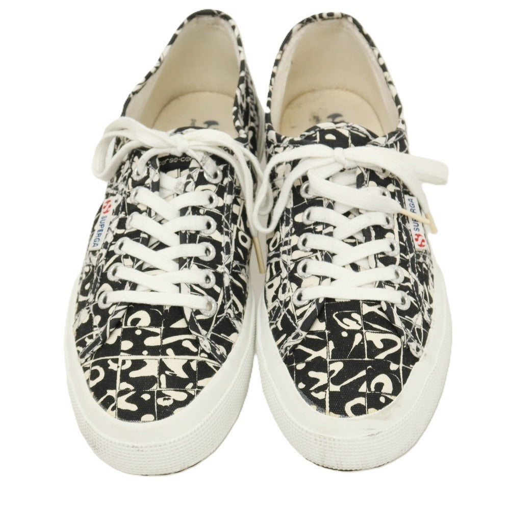 【中古】スペルガ SUPERGA コルソコモ キャンバス スニーカー ブラックxホワイト【サイズ42】【 状態ランクB 】【 メンズ 】