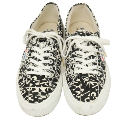 【中古】スペルガ SUPERGA コルソコモ キャンバス スニーカー ブラックxホワイト【サイズ42】【 状態ランクB 】【 メンズ 】