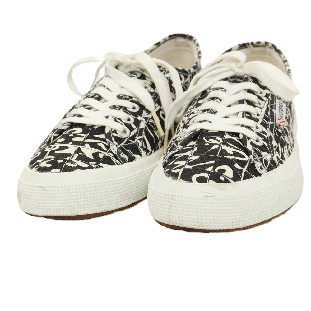 【中古】スペルガ SUPERGA コルソコモ キャンバス スニーカー ブラックxホワイト【サイズ42】【 状態ランクB 】【 メンズ 】