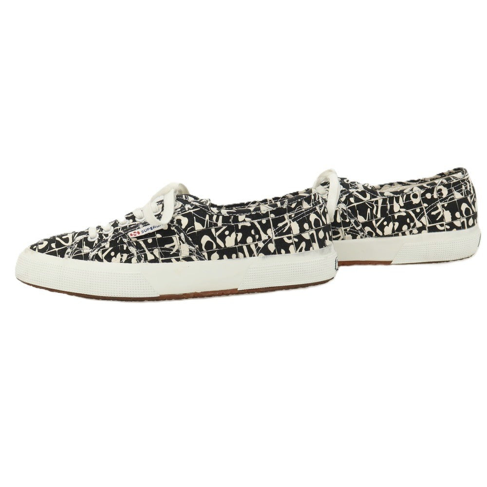 【中古】スペルガ SUPERGA コルソコモ キャンバス スニーカー ブラックxホワイト【サイズ42】【 状態ランクB 】【 メンズ 】