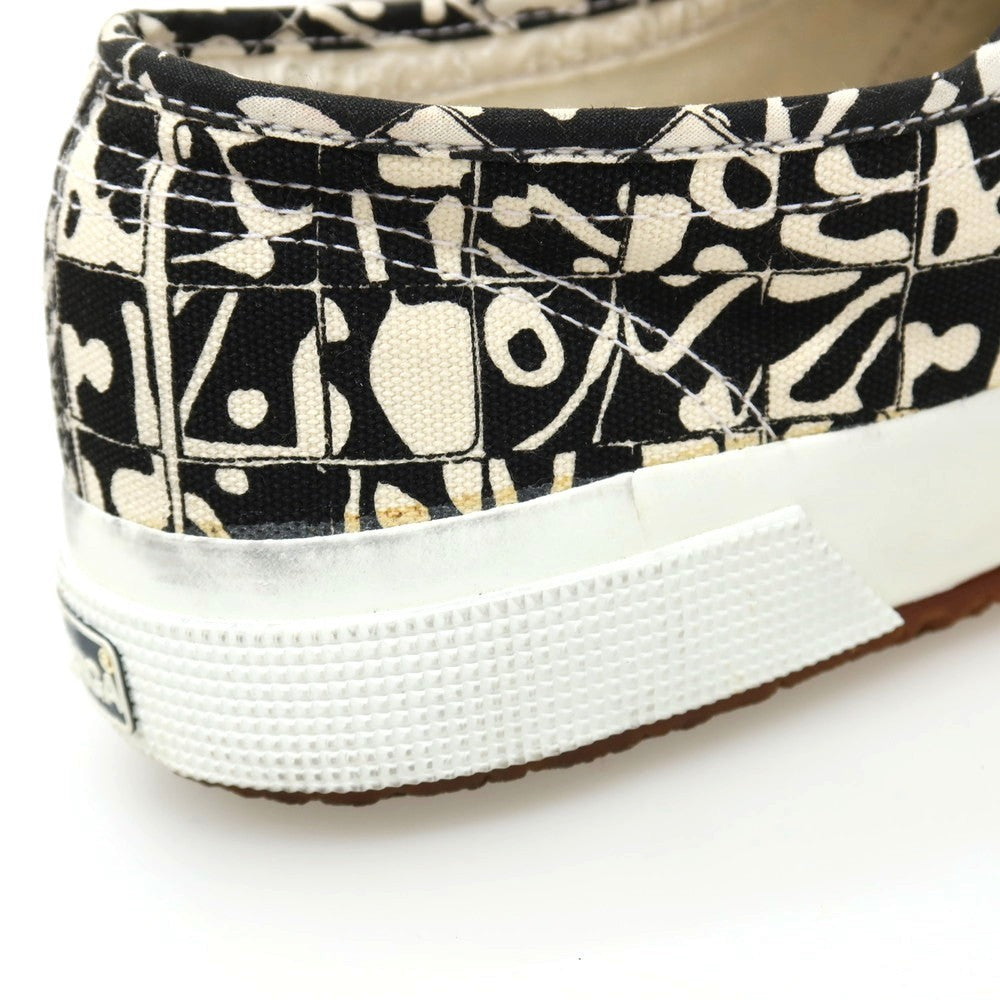 【中古】スペルガ SUPERGA コルソコモ キャンバス スニーカー ブラックxホワイト【サイズ42】【 状態ランクB 】【 メンズ 】