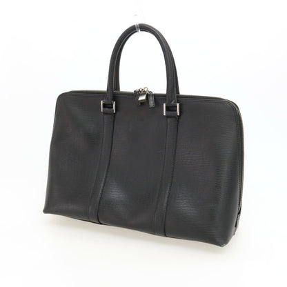 【中古】グッチ GUCCI レザー ブリーフケース ブラック【 状態ランクC 】【 メンズ 】