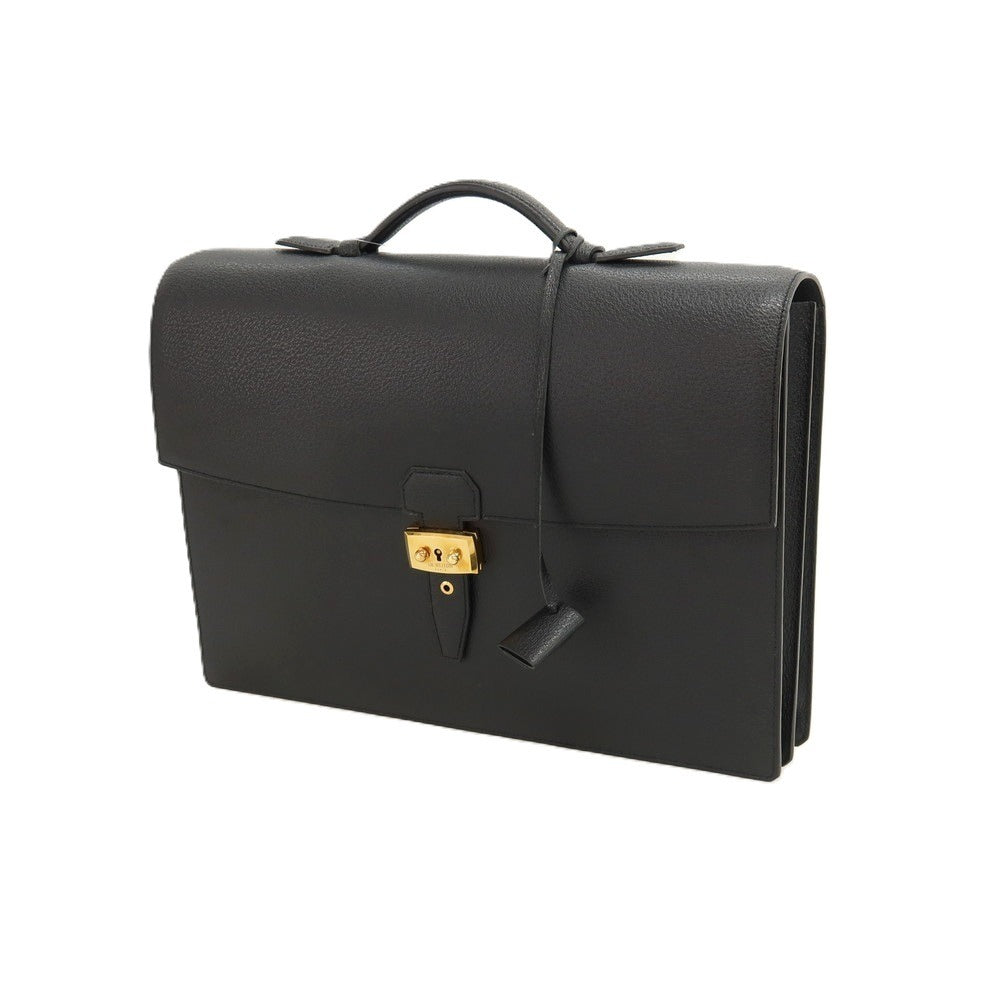 【中古】ジェイエムウエストン J.M WESTON レザー ブリーフケース ブラック【 状態ランクA 】【 メンズ 】