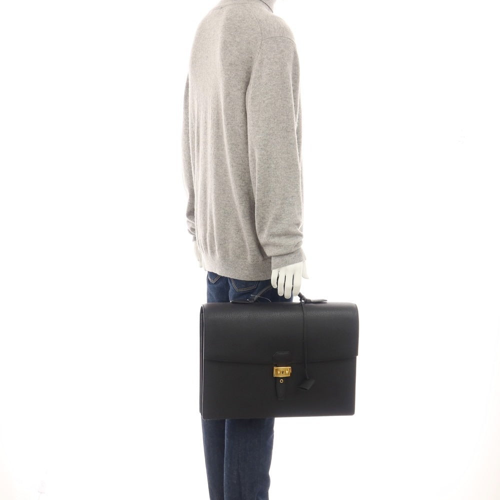 【中古】ジェイエムウエストン J.M WESTON レザー ブリーフケース ブラック【 状態ランクA 】【 メンズ 】
