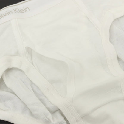 【中古】【未使用】カルバンクライン Calvin Klein ローライズ ブリーフ クラシックフィット 4枚組 アンダーウェア 下着 ホワイト【サイズM】【 状態ランクS 】【 メンズ 】