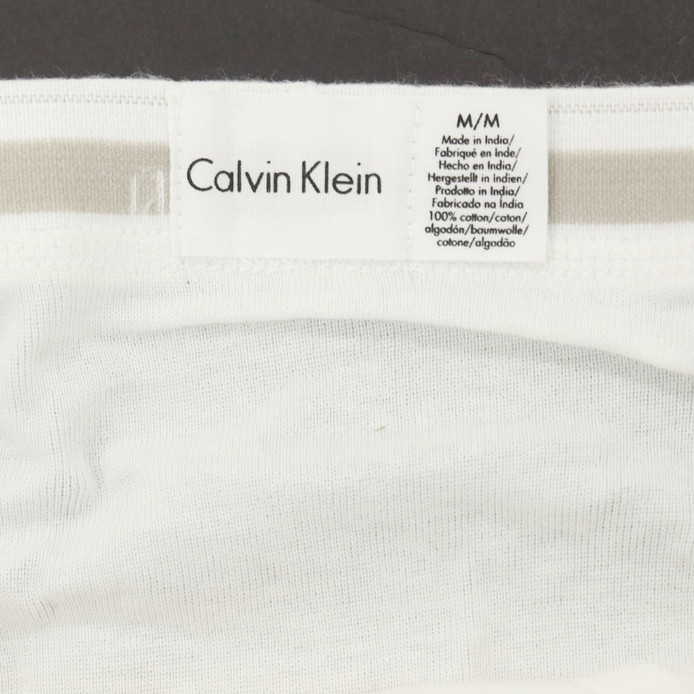 【中古】【未使用】カルバンクライン Calvin Klein ローライズ ブリーフ クラシックフィット 4枚組 アンダーウェア 下着 ホワイト【サイズM】【 状態ランクS 】【 メンズ 】