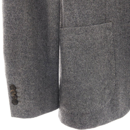 【中古】ボリオリ BOGLIOLI K.JACKET ウールカシミヤ ヘリンボーン 2B テーラードジャケット ホワイトxブラック【サイズ48】【 状態ランクB 】【 メンズ 】