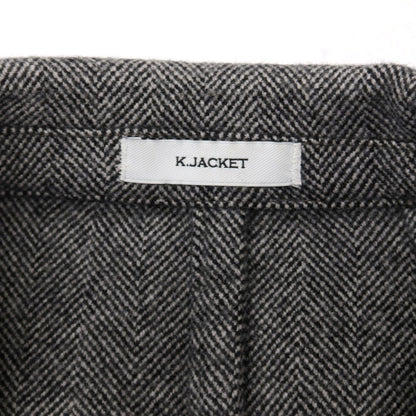 【中古】ボリオリ BOGLIOLI K.JACKET ウールカシミヤ ヘリンボーン 2B テーラードジャケット ホワイトxブラック【サイズ48】【 状態ランクB 】【 メンズ 】