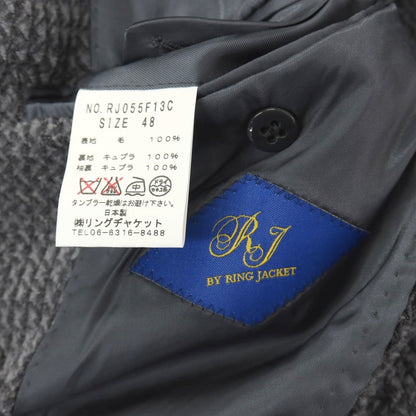 【中古】リングヂャケット RING JACKET ウール 3つボタン カジュアルジャケット グレー【サイズ48】【 状態ランクB 】【 メンズ 】