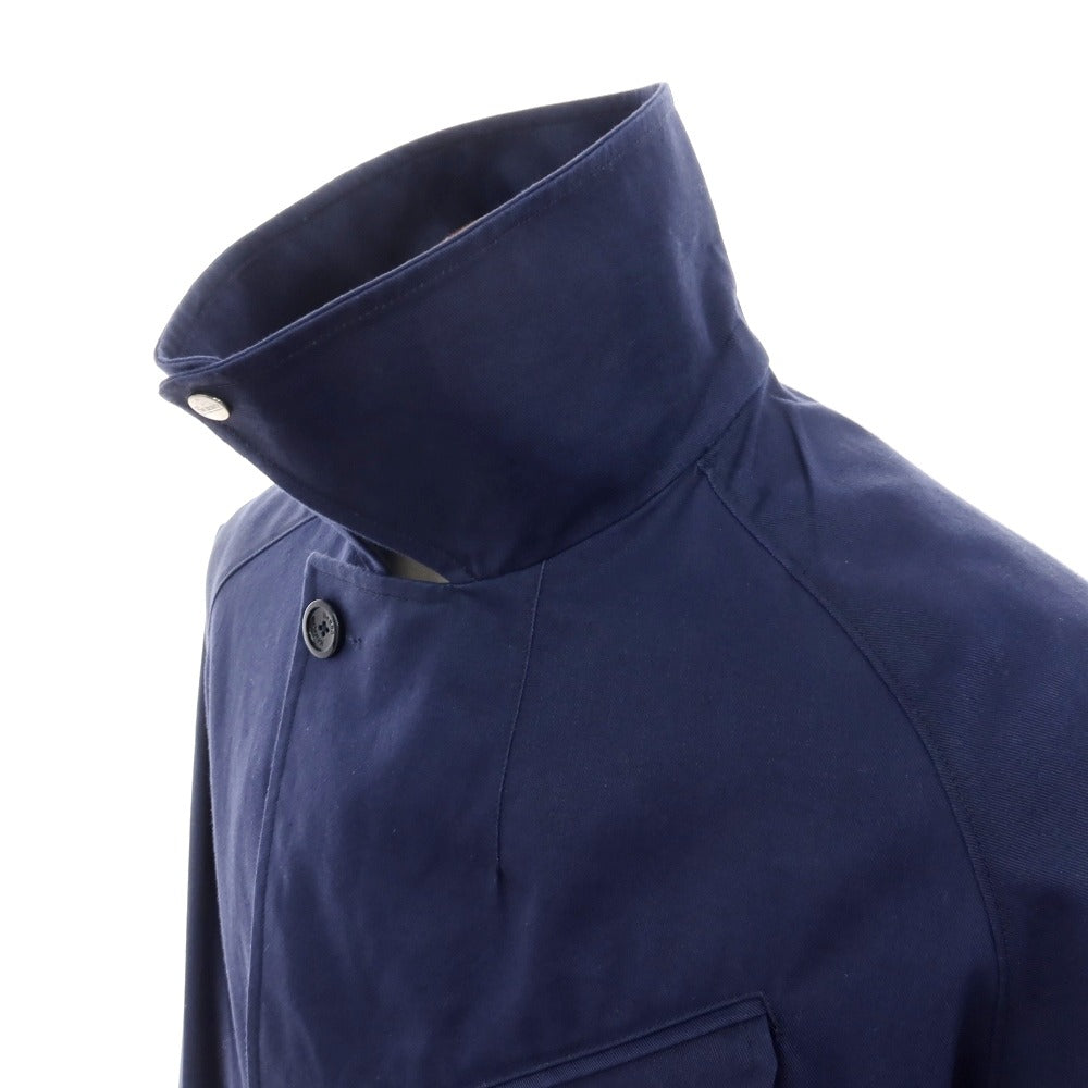 【中古】【未使用】ヘルノ Herno × Pierre-Louis Mascia コットンリネン ベルテッドコート ライトネイビー【サイズ46】【 状態ランクS 】【 メンズ 】