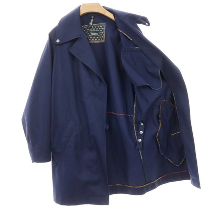 【中古】【未使用】ヘルノ Herno × Pierre-Louis Mascia コットンリネン ベルテッドコート ライトネイビー【サイズ46】【 状態ランクS 】【 メンズ 】
