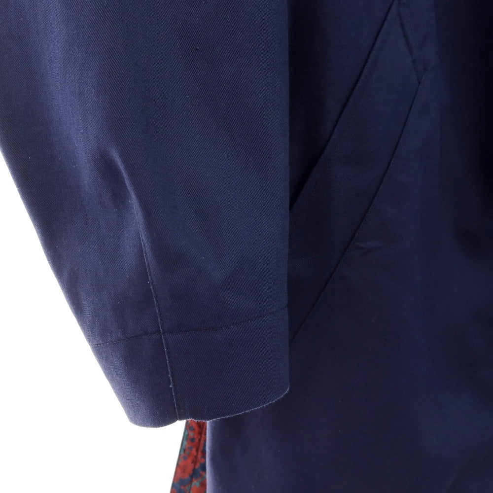 【中古】【未使用】ヘルノ Herno × Pierre-Louis Mascia コットンリネン ベルテッドコート ライトネイビー【サイズ46】【 状態ランクS 】【 メンズ 】