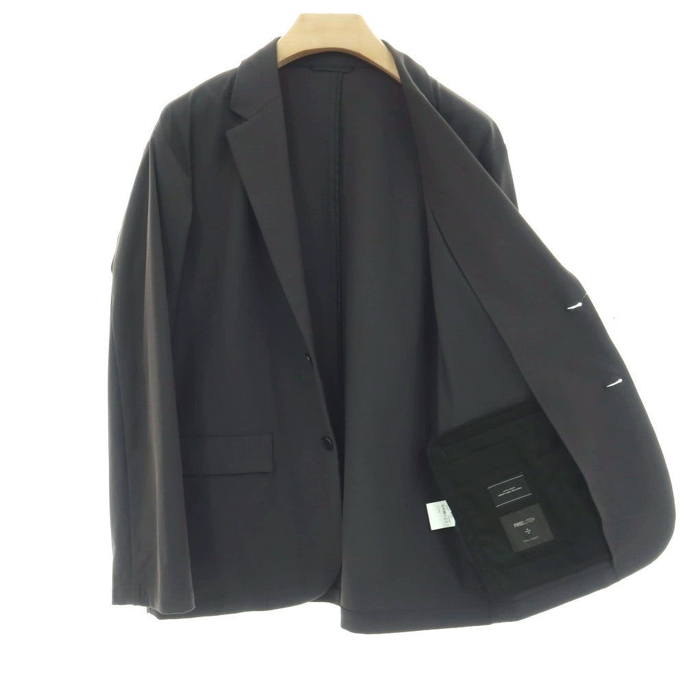 【中古】グリーンレーベルリラクシング green label relaxing FREELITCH ナイロンポリエステル 2B カジュアルジャケット ダークグレー【サイズL】【 状態ランクB 】【 メンズ 】