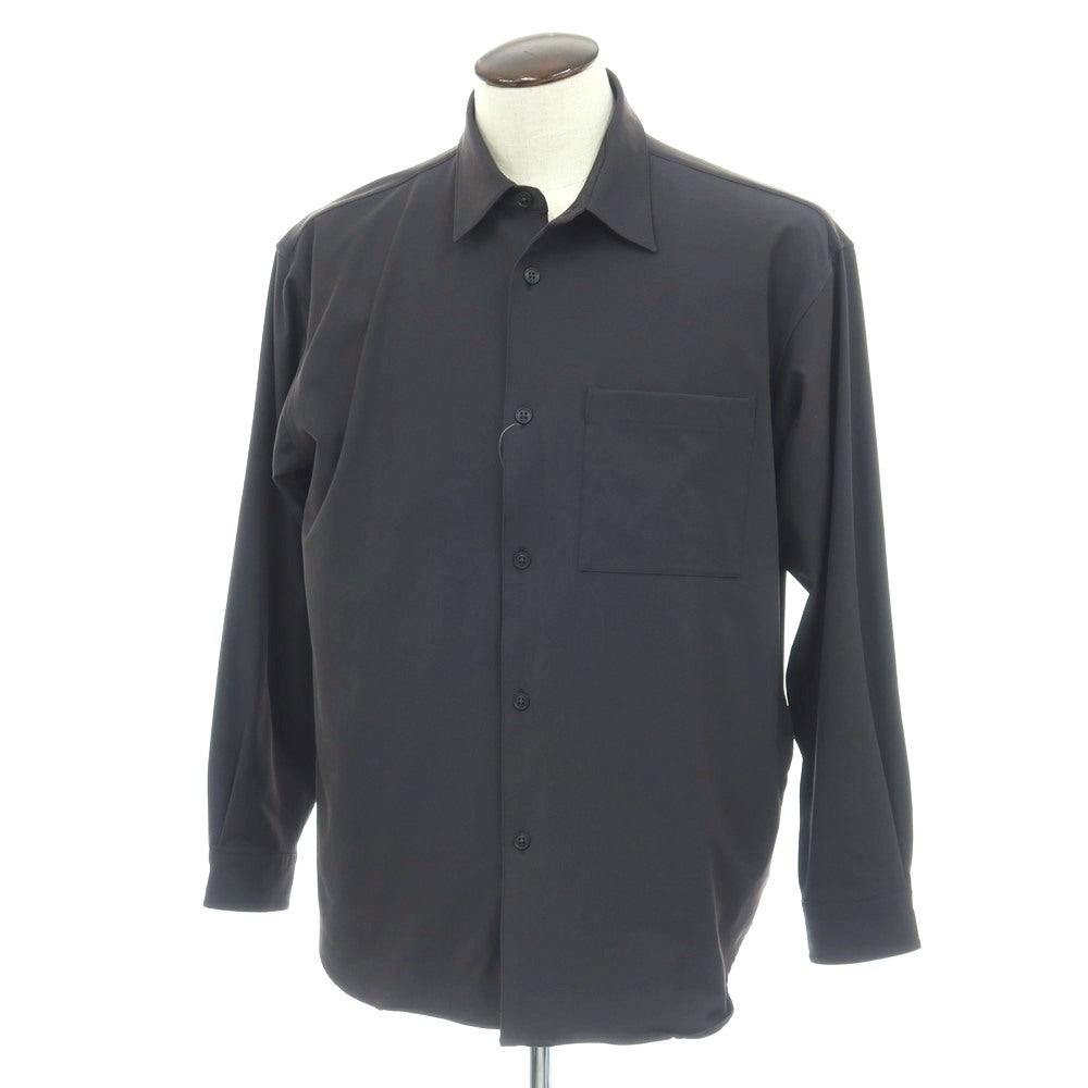 【中古】グリーンレーベルリラクシング green label relaxing FREELITCH ストレッチ ナイロポリエステル レギュラーカラー カジュアルシャツ チャコールグレー【サイズL】【 状態ランクB 】【 メンズ 】