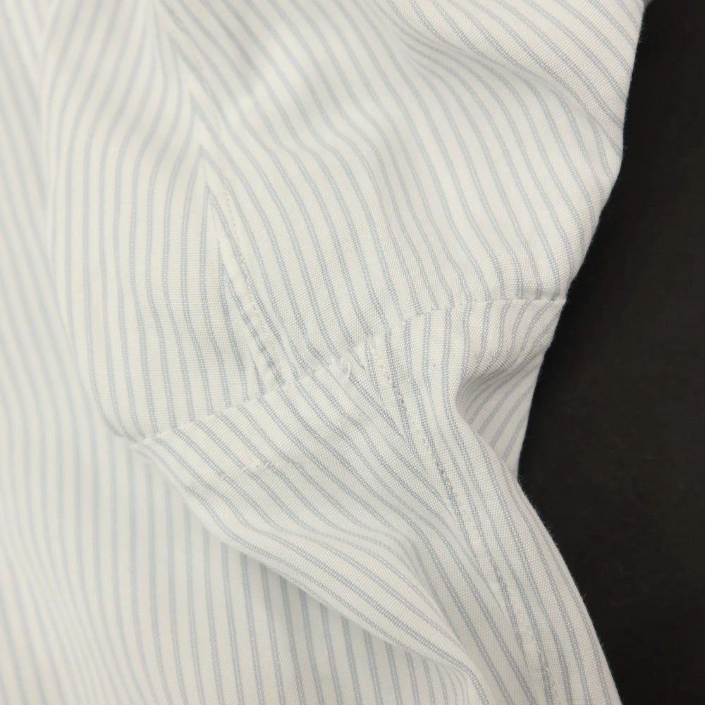 【中古】リングヂャケット RING JACKET Napoli コットン ストライプ カッタウェイ ドレスシャツ ホワイトxブルー【サイズ40】【 状態ランクC 】【 メンズ 】