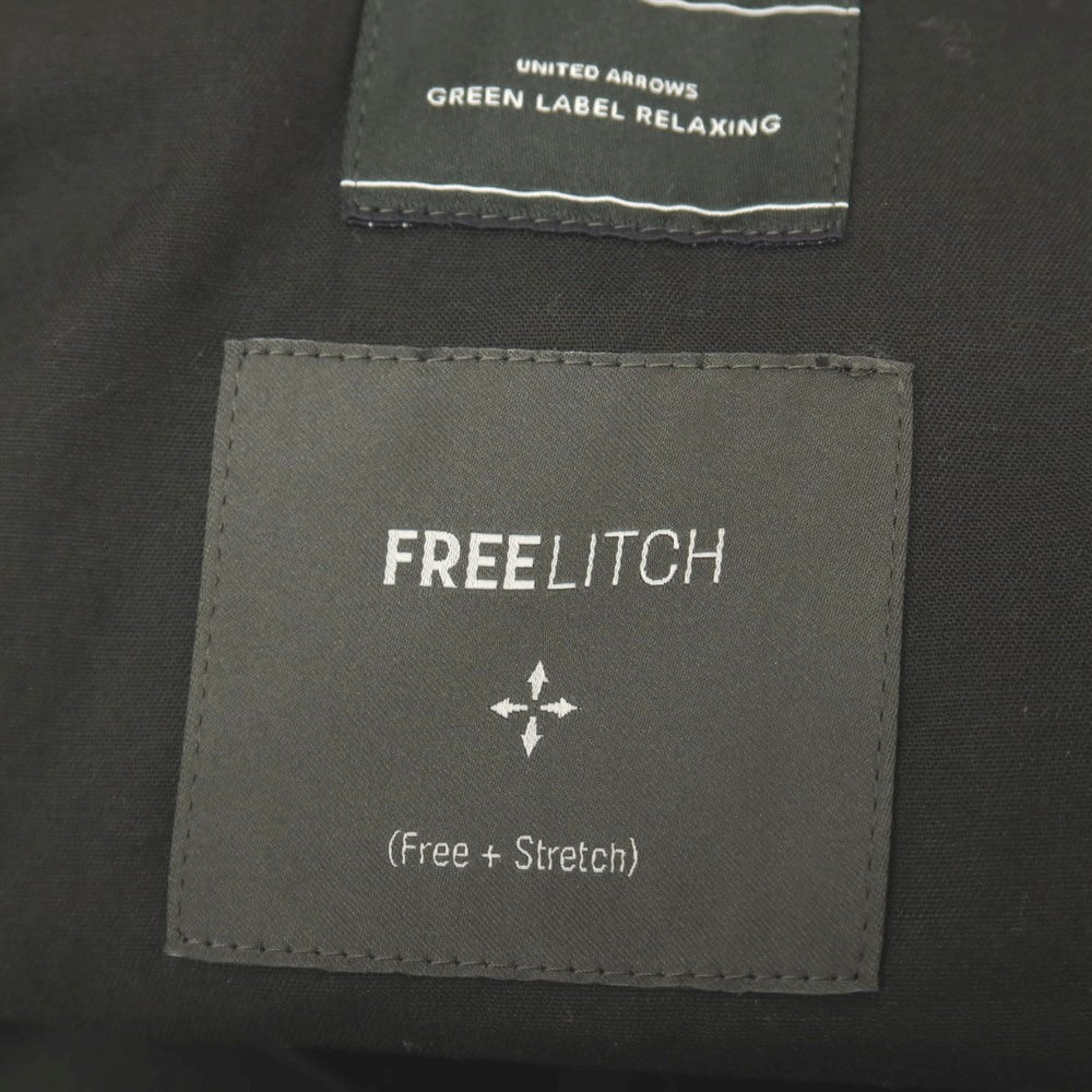 【中古】グリーンレーベルリラクシング green label relaxing FREELITCH ストレッチ ナイロンポリエステル イージースラックスパンツ チャコールグレー系【サイズL】【 状態ランクB 】【 メンズ 】