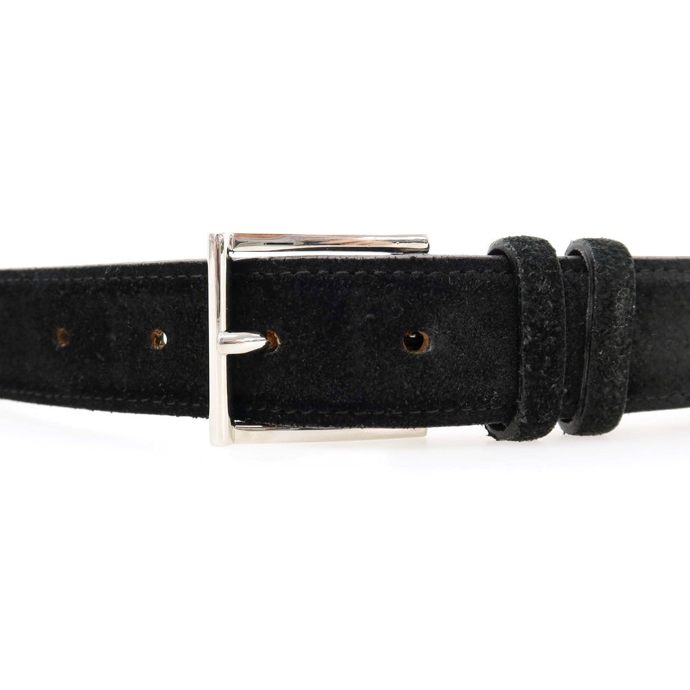 【中古】オルチアーニ ORCIANI スエード レザー ベルト ブラックxシルバー【サイズ85】【 状態ランクB 】【 メンズ 】
