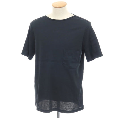 【中古】ルメール LEMAIRE × SUNSPEL コットン リブ 半袖ポケットTシャツ ダークネイビー【サイズXS】【 状態ランクB 】【 メンズ 】
