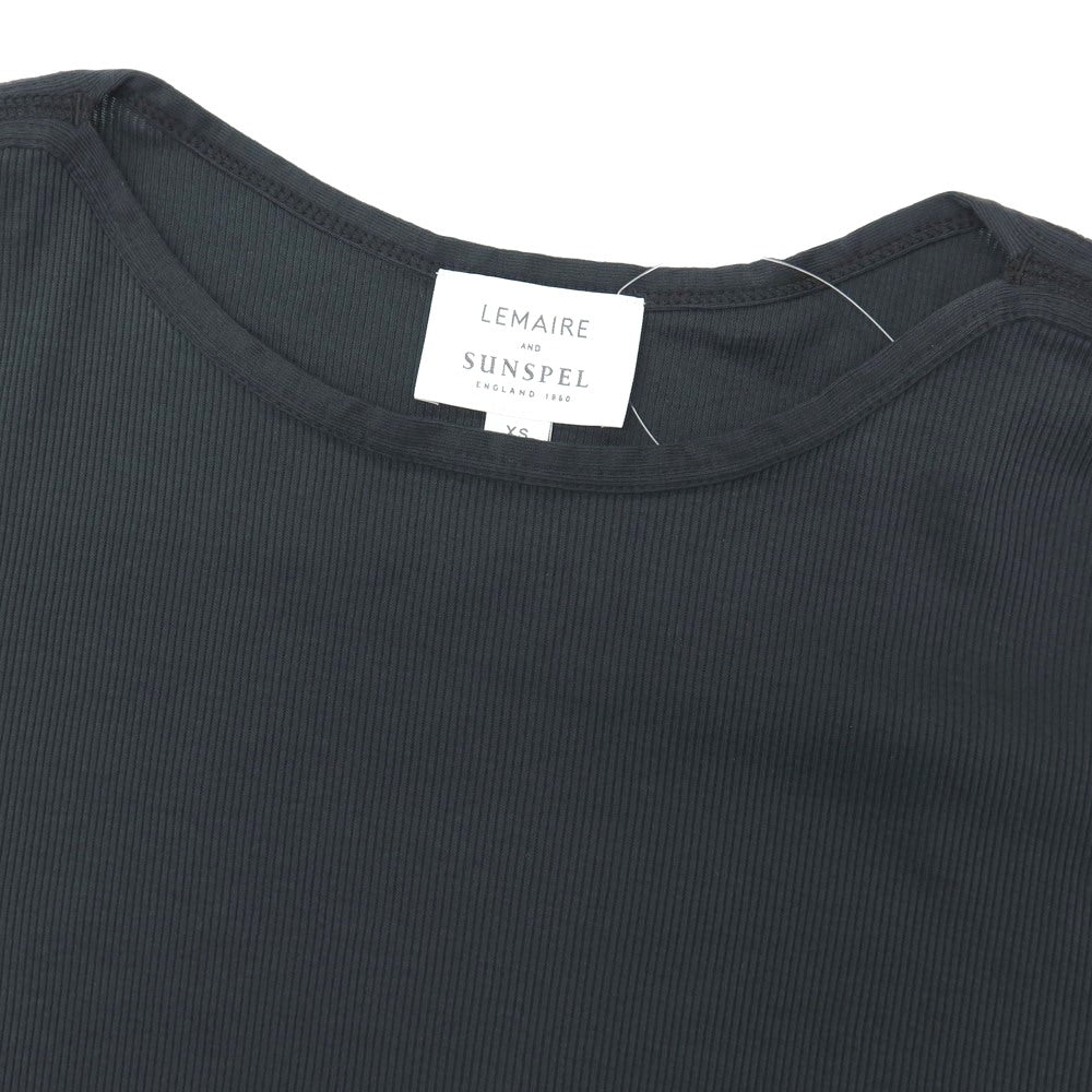 【中古】ルメール LEMAIRE × SUNSPEL コットン リブ 半袖ポケットTシャツ ダークネイビー【サイズXS】【 状態ランクB 】【 メンズ 】