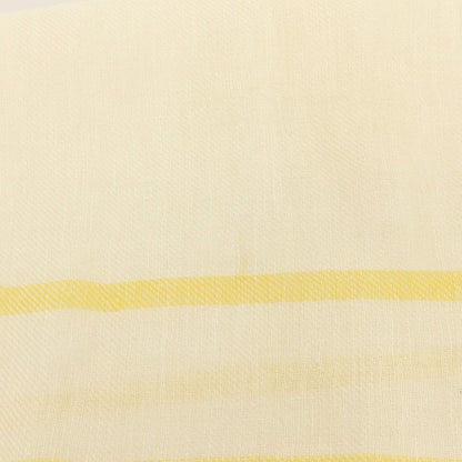 【中古】マーガレットハウエル MARGARET HOWELL リネン系 大判 ストール アイボリーxイエロー【 状態ランクC 】【 メンズ 】